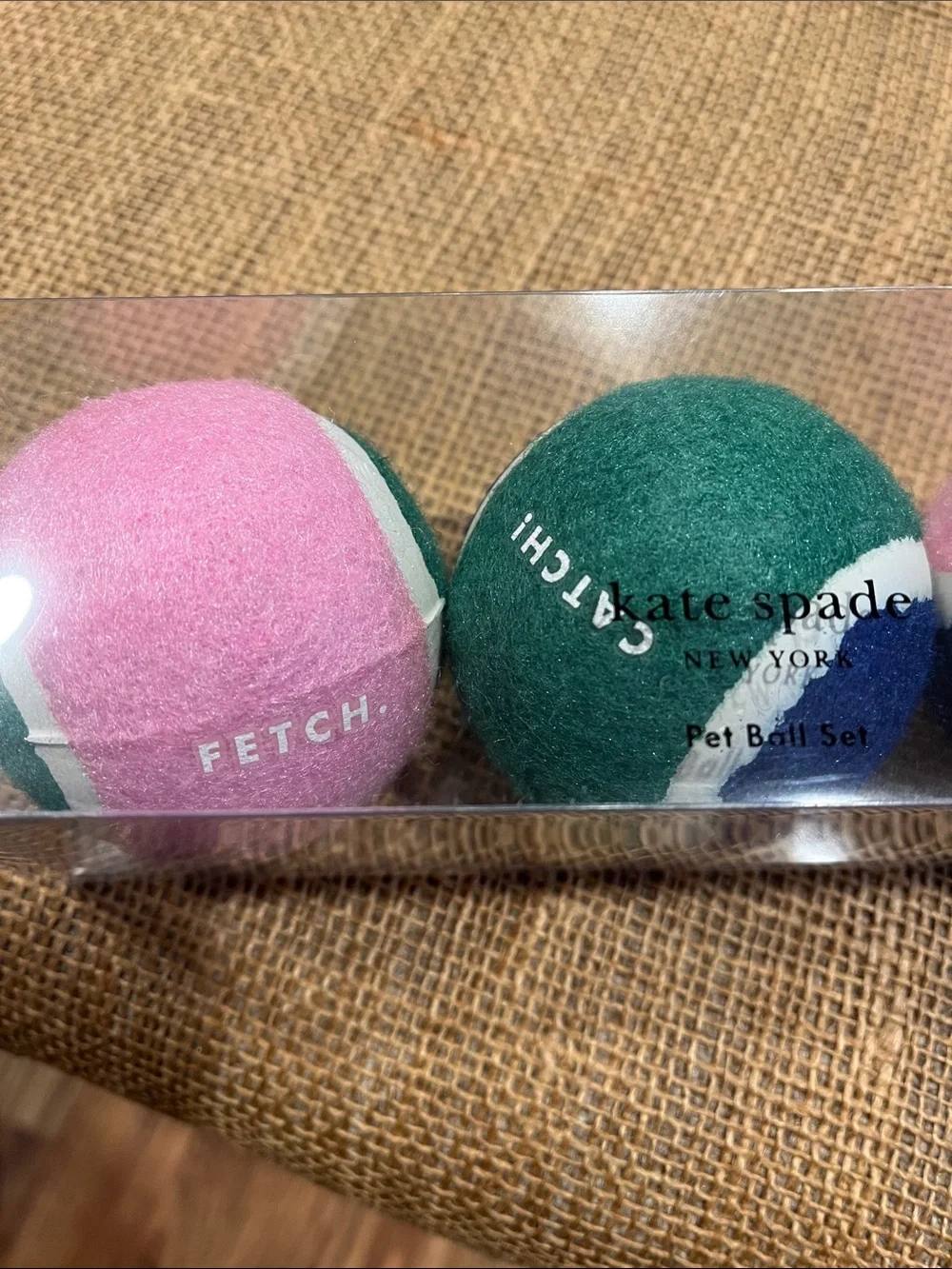 kate spade Pink, Navy & Green Colorblock Pet Ball Trio